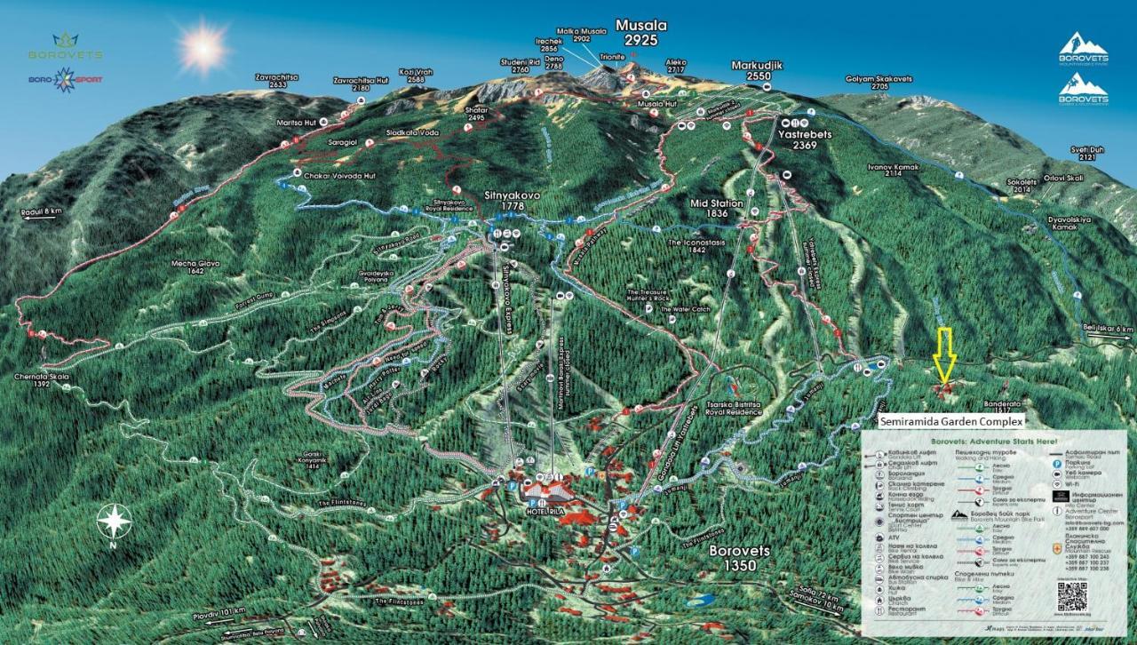 Borovets Ski&Spa Studio - Semiramida Garden A16 Bagian luar foto